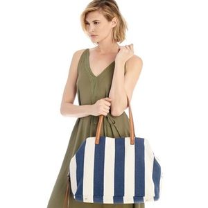 “Oversized Millie” Sole Society Stripe Tote